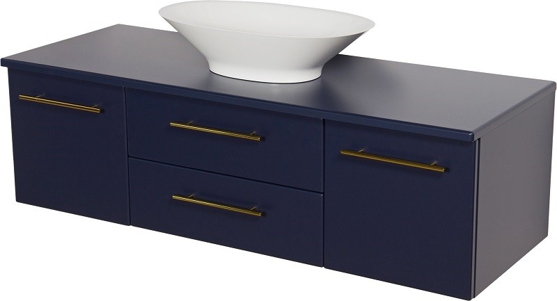 Gante Szafka wisząca z umywalką nablatową 140 cm Belli Gold BEL-GN-U140/50/C+TULI-610