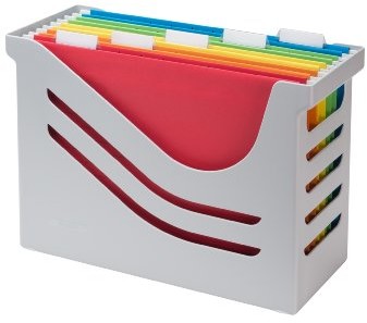 Jalema Re-Solution Office Box, Jalema 2658026997, rejestr wiszący z 5 teczkami A4, różne kolory, szary 2658026997