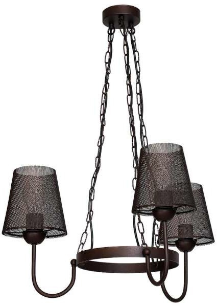 Milagro LAMPA wisząca DUSK 760 metalowa OPRAWA okrąg ZWIS siatki czarne 760