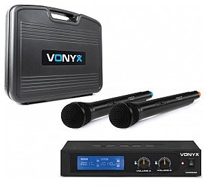 Vonyx Zestaw mikrofonów doręcznych VHF Vonyx WM522 179.232