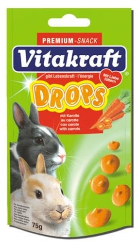 Vitakraft Drops Carrot - dropsy z marchwią dla królika 75g