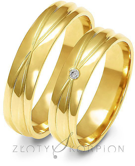 Złoty Skorpion Obrączki ślubne Złoty Skorpion wzór Au-A143 Au-A143