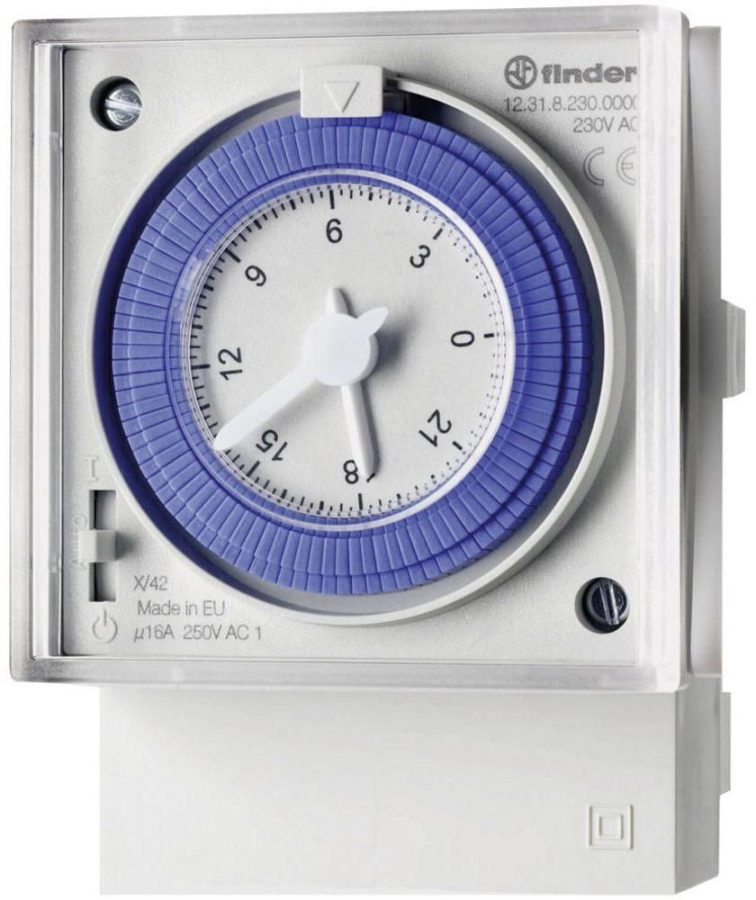 Finder Programator dobowy mechaniczny 12.31.8.230.0000 Programator dobowy mechaniczny 1CO 16A 230V AC 12.31.8.230.0000 123182300000