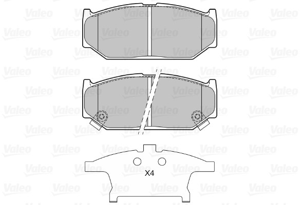 VALEO klocki hamulcowe z nu-lock 601309 601309
