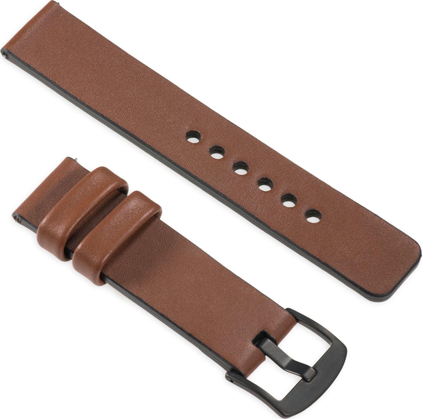 moVear Polski Elegancki Skórzany pasek 20mm do Samsung Galaxy Watch 3 41mm Active 2 1 | Brązowy uBand S1 Standard 1584-uniw