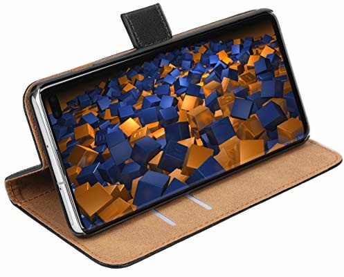 Mumbi etui Bookstyle Case kompatybilne z Samsung Galaxy S10+ etui pokrowiec na telefon komórkowy Case Wallet, czarny