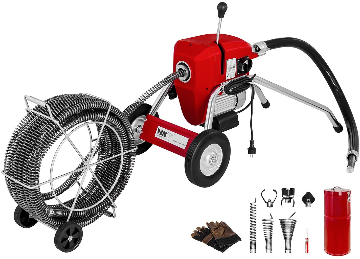MSW Przepychacz do rur - 4 spirale - akcesoria gratis MSW-POWER DRAIN CLEAN 2.3E MSW-POWER DRAIN CLEAN 2.3E (MSW-POWER DRAIN CLEAN 4.6E)