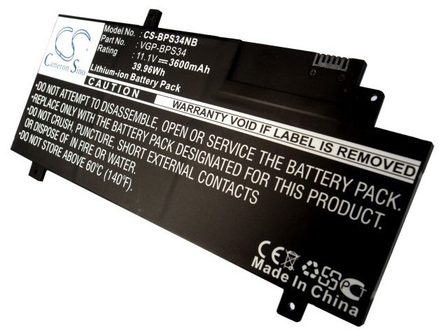 Zdjęcia - Akumulator do laptopa CameronSino Sony VAIO Fit 15 / VGP-BPS34 3600mAh 39.96Wh Li-Ion 11.1V  (Cameron Sino)