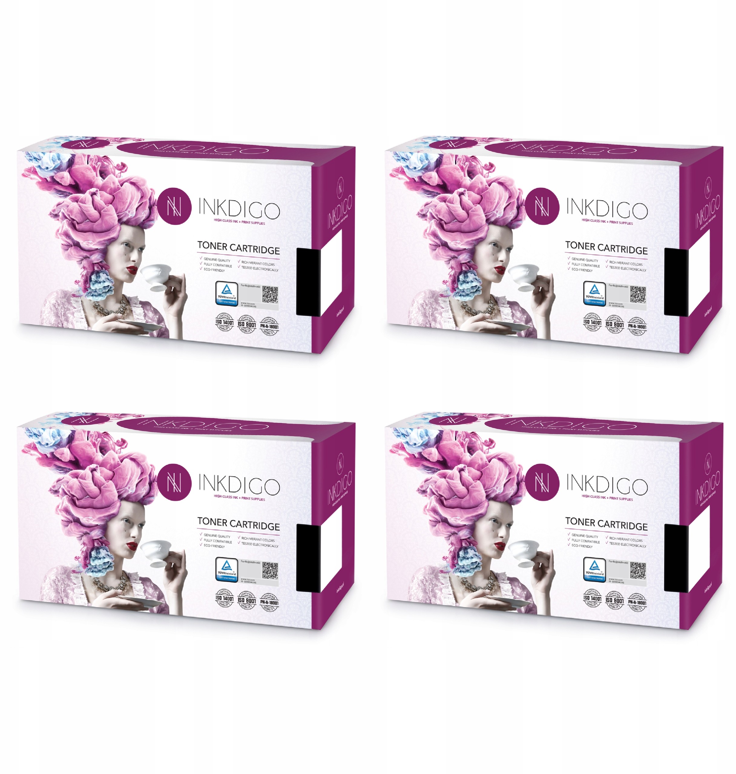 4x Toner CE410X Czarny Do Hp 305x + Kolory -zestaw