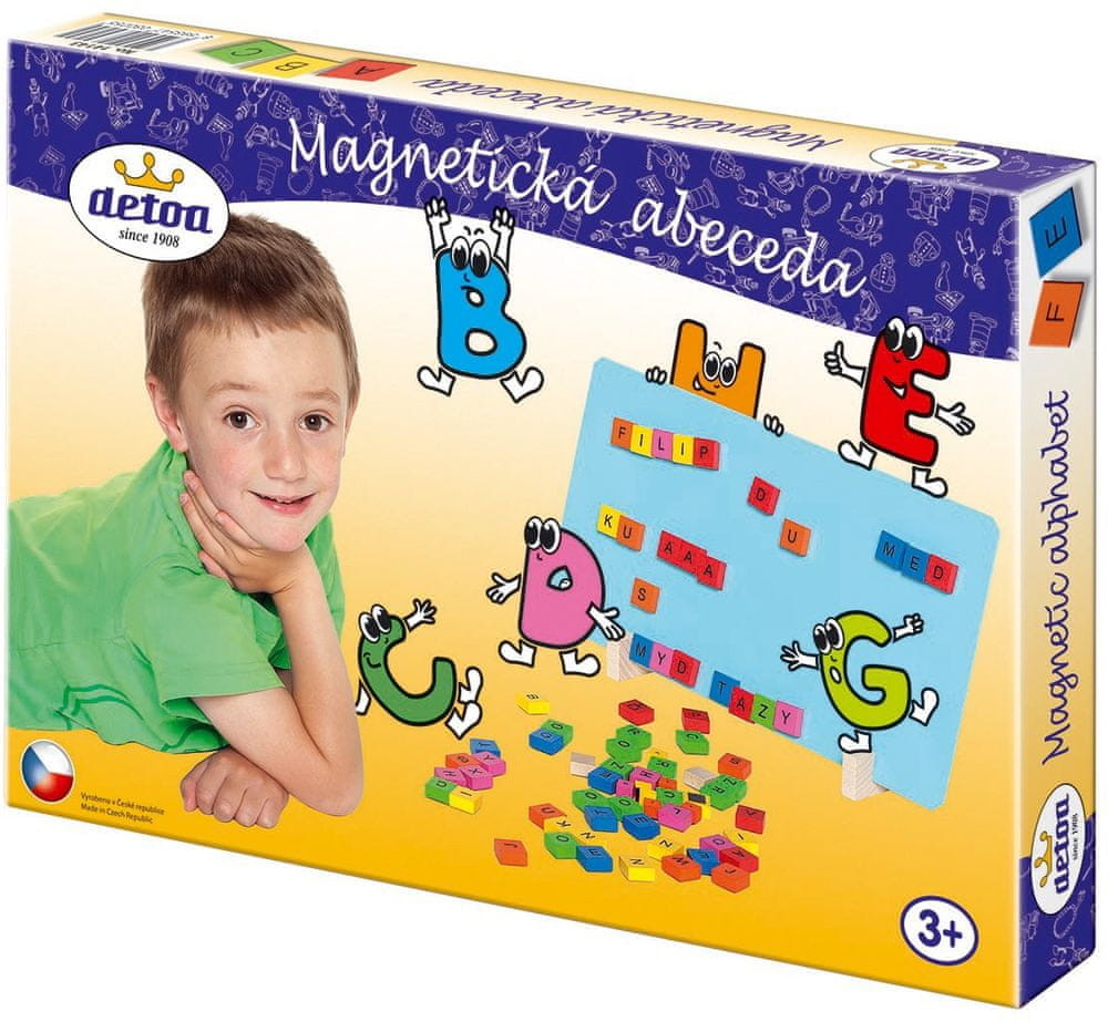 DETOA drewniany alfabet na magnesy