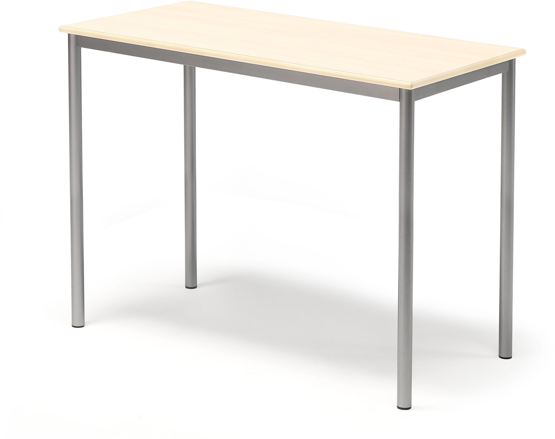 AJ Produkty Stół Sonitus, 1200x600x900 mm, rama srebrna, dźwiękochłonny HPL, brzoza