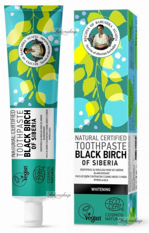 Agafia Agafia - Natural Toothpaste - Black Birch Of Siberia - Pasta do zębów z ekstraktem z czarnej brzozy z Syberii - Wybielająca - 85 g