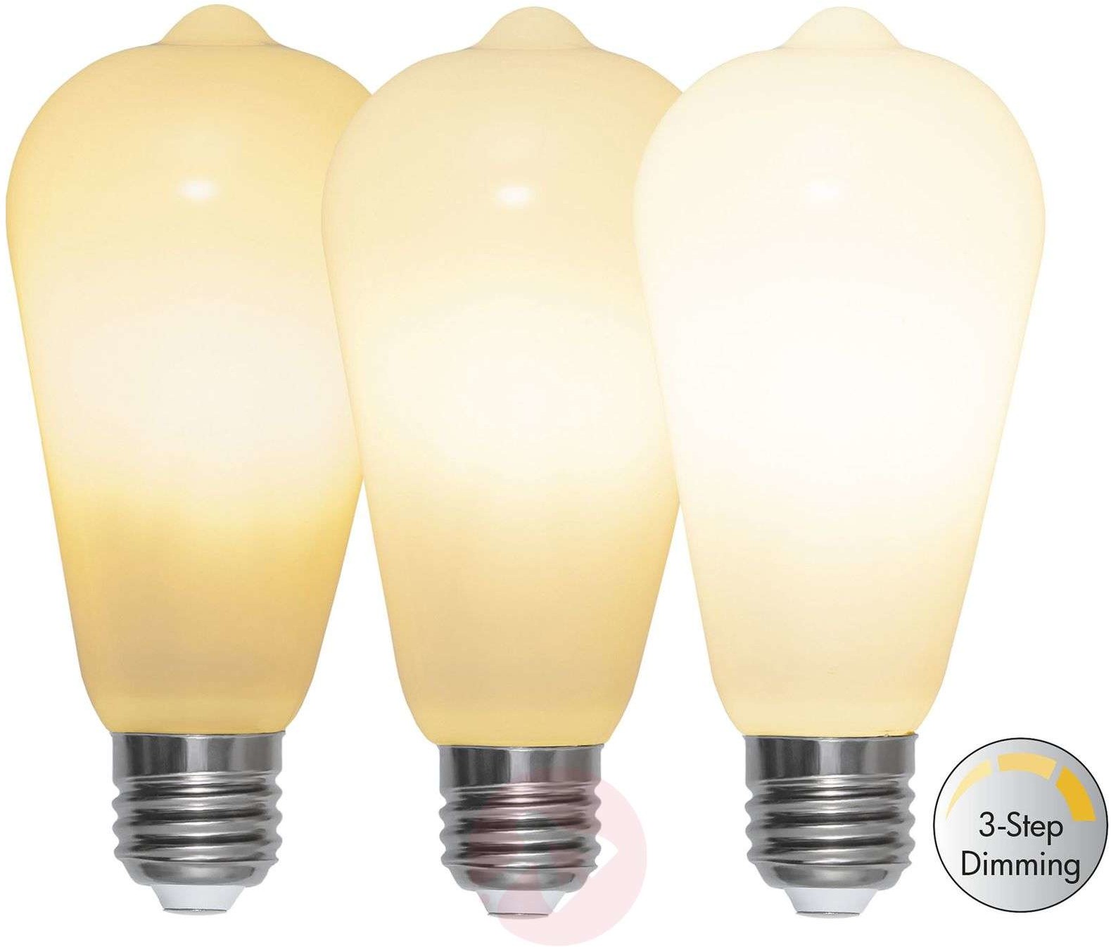 Best Season Żarówka rustykalna LED E27 ST64 6,5W 3-step-dim