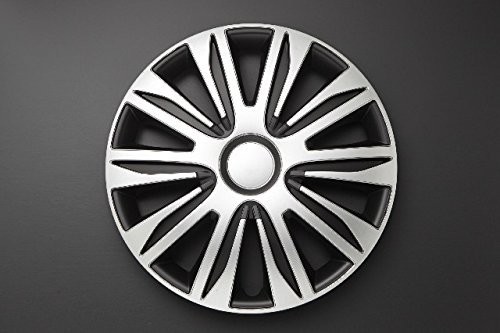 Autostyle Samochód Style PP 5203 oczkowych ozdobne kołpaki Nardo 13 cali, srebrny/czarny NARDO SILVER BLACK 13