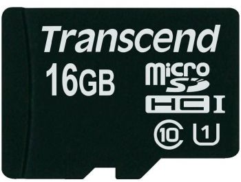 Transcend MicroSDHC Class 10 UHS-1 16GB (TS16GUSDCU1)