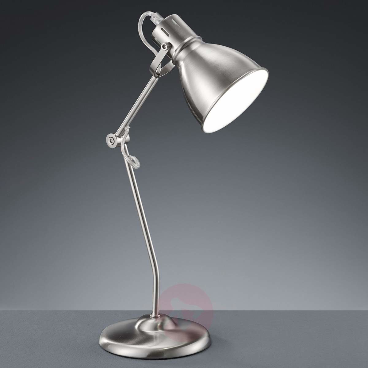 Trio Leuchten Lampa stołowa Keali z reg. wys. matowy nikiel