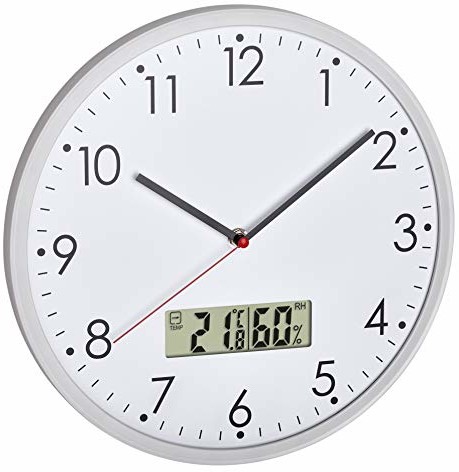 TFA Dostmann Zegar ścienny z termometrem i higrometrem TFA 60.3048.02