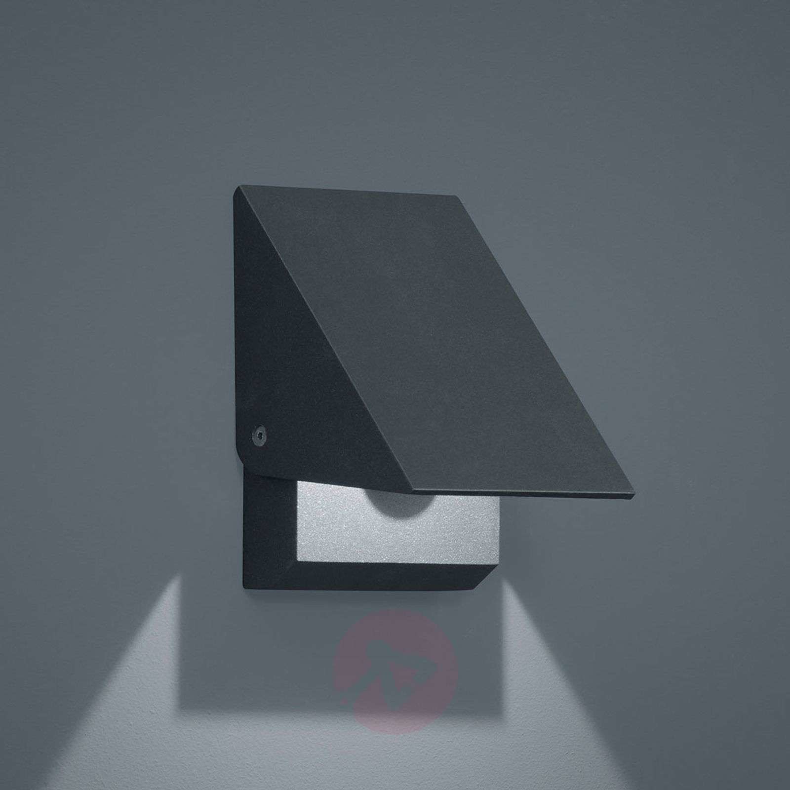Helestra Free LED-Außenwandlampe graphit m. Blende