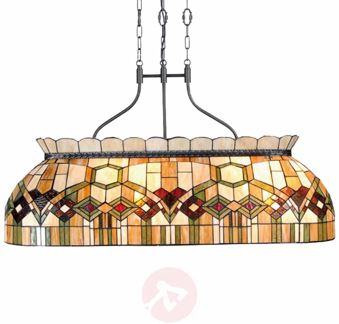 Clayre & Eef 115 cm  lampa wisząca Saavik, styl Tiffany