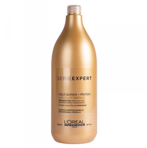 Loreal PROFESSIONNEL EXPERT GOLD QUINOA + PROTEIN, ABSOLUT REPAIR SHAMPOO - SZAMPON ODBUDOWUJĄCY DO WŁOSÓW ZNISZCZONYCH ,1500ML LOR000314