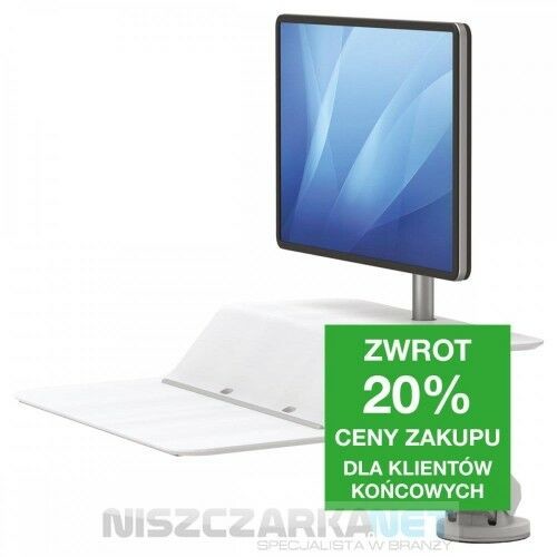 Fellowes Stanowisko do pracy Sit-Stand Lotus  RT - białe na 1 monitor