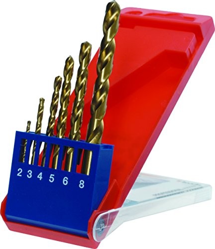 kwb KWB wierteł do metalu HSS TiN 427040 6-częściowy (HSS wiertło wiertło spiralne, jakość przemysłowa, precyzyjnie nacięty, wysoka prędkość cięcia, Tytan)