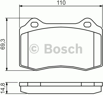 Bosch Zestaw klocków hamulcowych, hamulce tarczowe 0 986 494 393