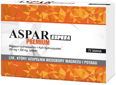 ESPEFA Chemiczno  Farmaceutyczna Spółdzielnia Prac Aspar Espefa Premium 250 mg + 250 mg 75 tabletek 6131501