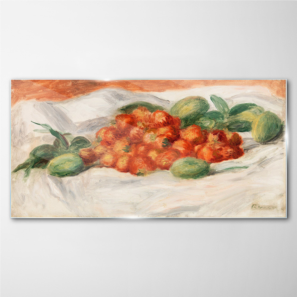 PL Coloray Obraz Szklany Owoce Migdały Truskawki 140x70cm