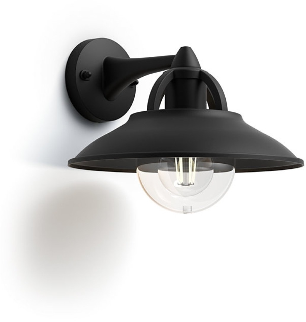 Philips Lampa zewnętrzna IP44 kinkiet czarny Cormorant 915005553301