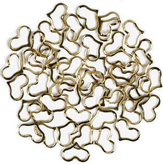 Semilac 776 Złote Serca ramka cyrkonie ozdoby op 50szt 5902751425147