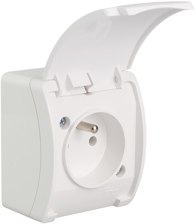 LEDart ELEKTRO_PLAST pojedyncze z uziemieniem Koala biały/biały 61.371