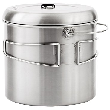 Solo Stove Camping garnek do gotowania 4000 ml: garnek do gotowania ze stali szlachetnej Campfire czajnik do drewna. Naczynia kuchenne do wędrówek, namiotów, treningu survivalowego, w sytuacjach awary POT4