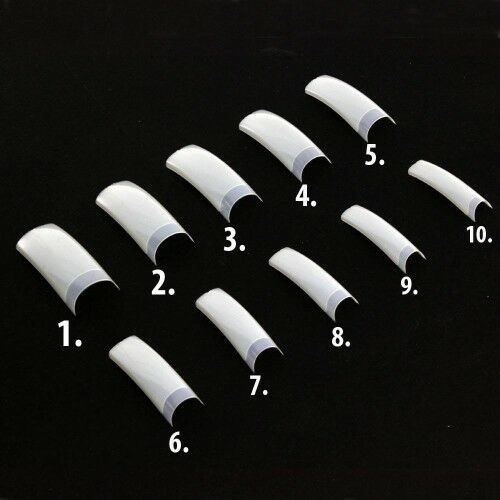 Allepaznokcie Tipsy mleczne krótka kieszonka nr 10 60 szt