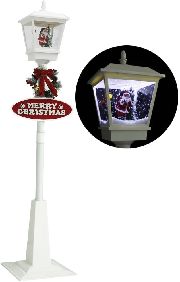 vidaXL Świąteczna latarnia z Mikołajem, 180 cm, LED vidaXL