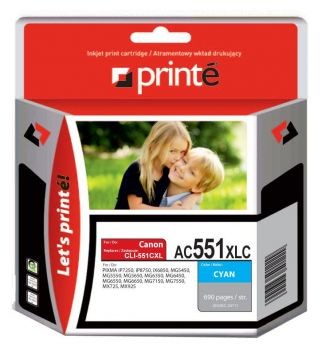 Printé tusz AC551XLC zamiennik Canon CLI-551CXL niebieski AC551XLC
