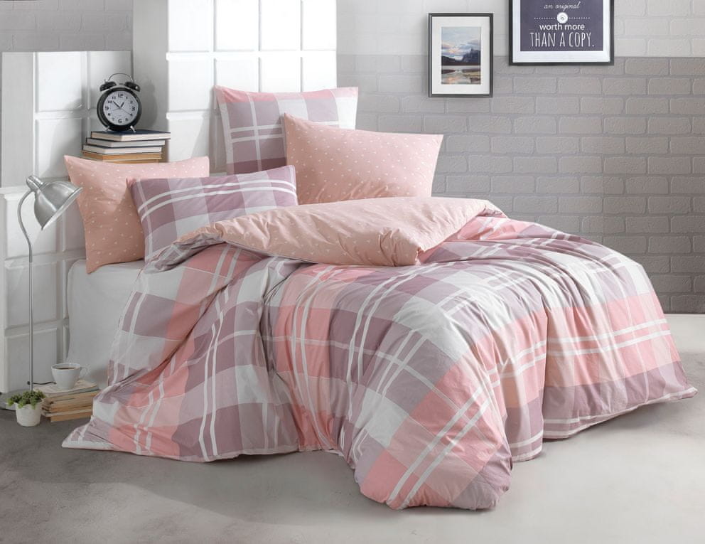 Bedtex pościel Mark Różowa 140x200/70x90 cm