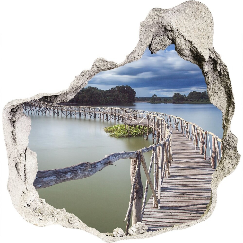 Wallmuralia.pl naklejka fototapeta 3D widok Drewniany most