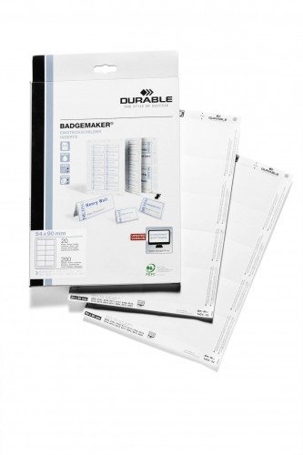Durable Wkłady do identyfikatorów 54 x 90mm 200 sztuk 1455-02