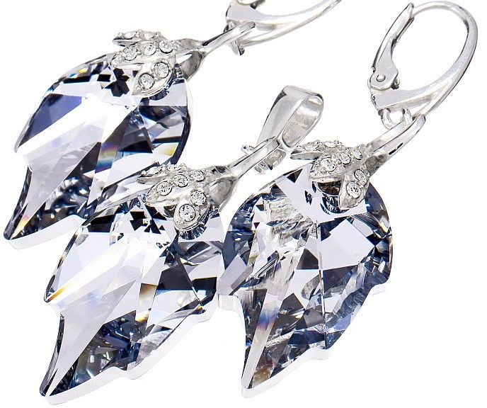 Arande KOMPLET SWAROVSKI CRYSTALS COMET CERTYFIKAT SREBRO 700132