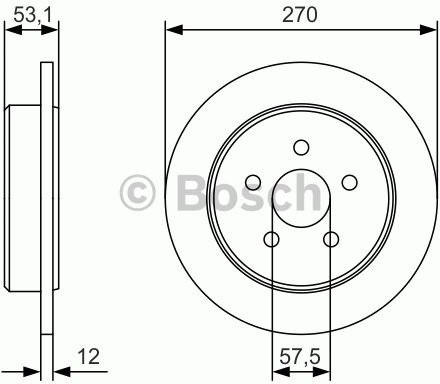 BOSCH Tarcza hamulcowa 0 986 479 B08