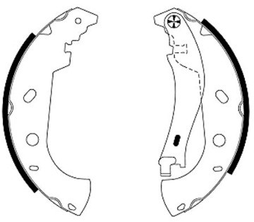 HELLA PAGID Zestaw szczęk hamulcowych 8DB 355 001-841