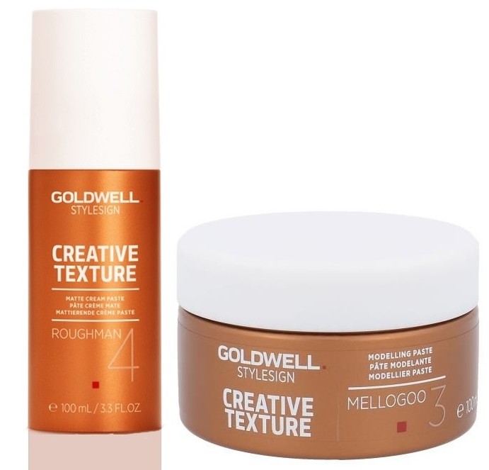 Goldwell Zestaw modelująco matujący | StyleSign Mellogoo Creative Texture pasta modelująca 100ml StyleSign Texture Roughman kremowa pasta matująca 100ml