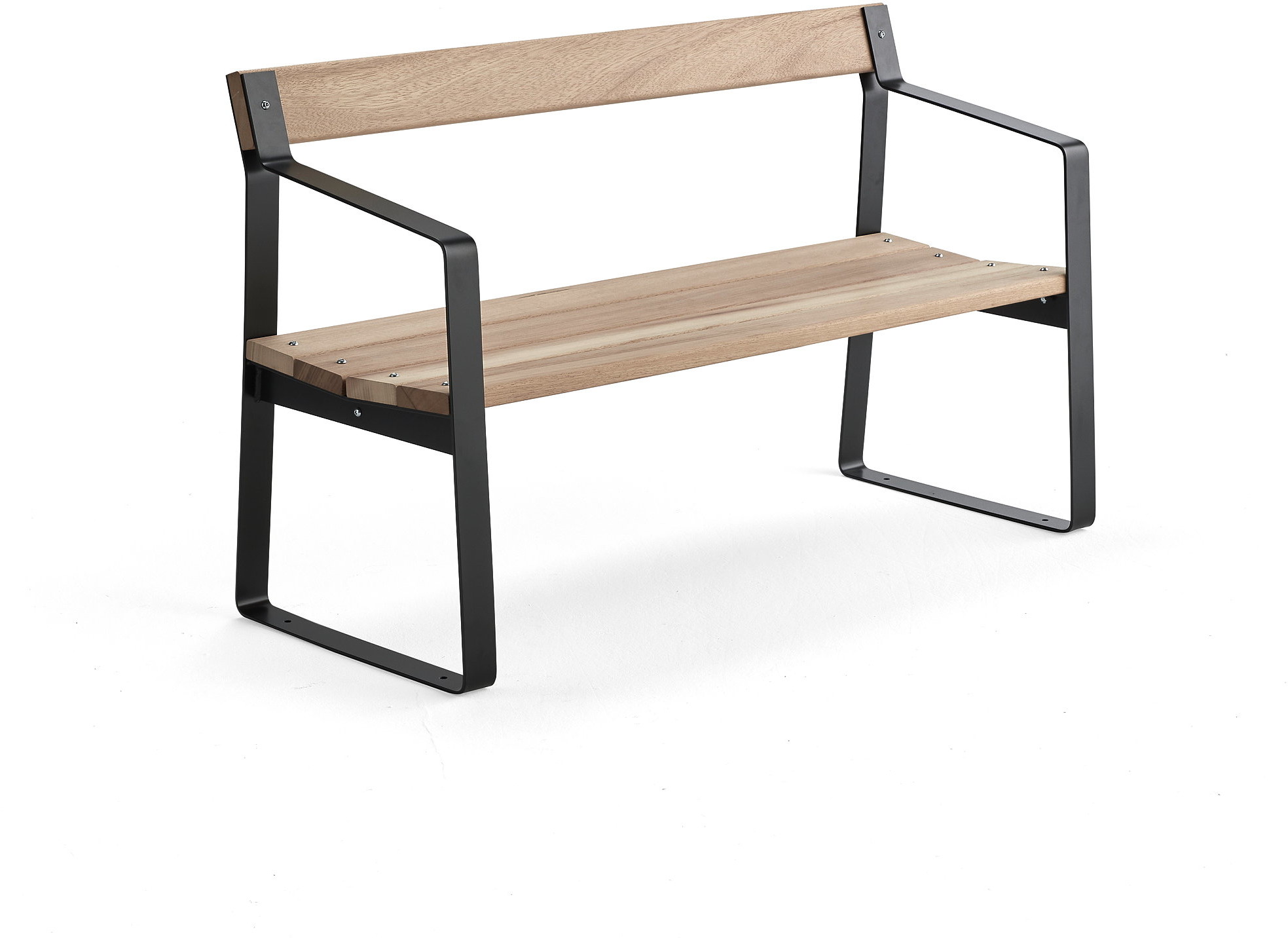 AJ Produkty Drewniana ławka CHAT, 1400 mm, rama antracyt, dąb