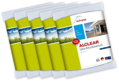 ALCLEAR Chusta CrystalClear 950001 Ultra krążek ściereczki do okna z mikrofazy 40 x 45 cm, biały, zestaw  szt. 950001_5