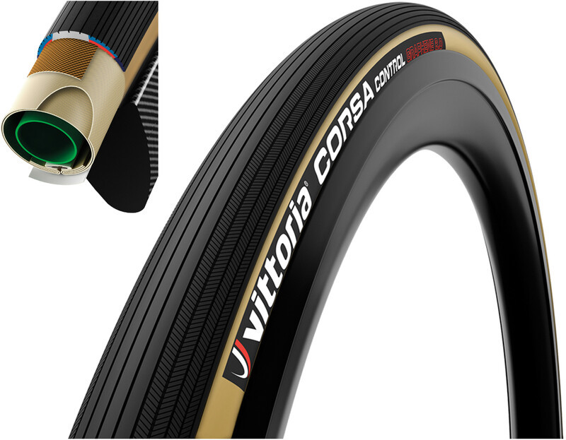 Vittoria Corsa Control Opona dętkowa 700 x 30c, beige 30-622 | 700x30C 2021 Opony szosowe 471224
