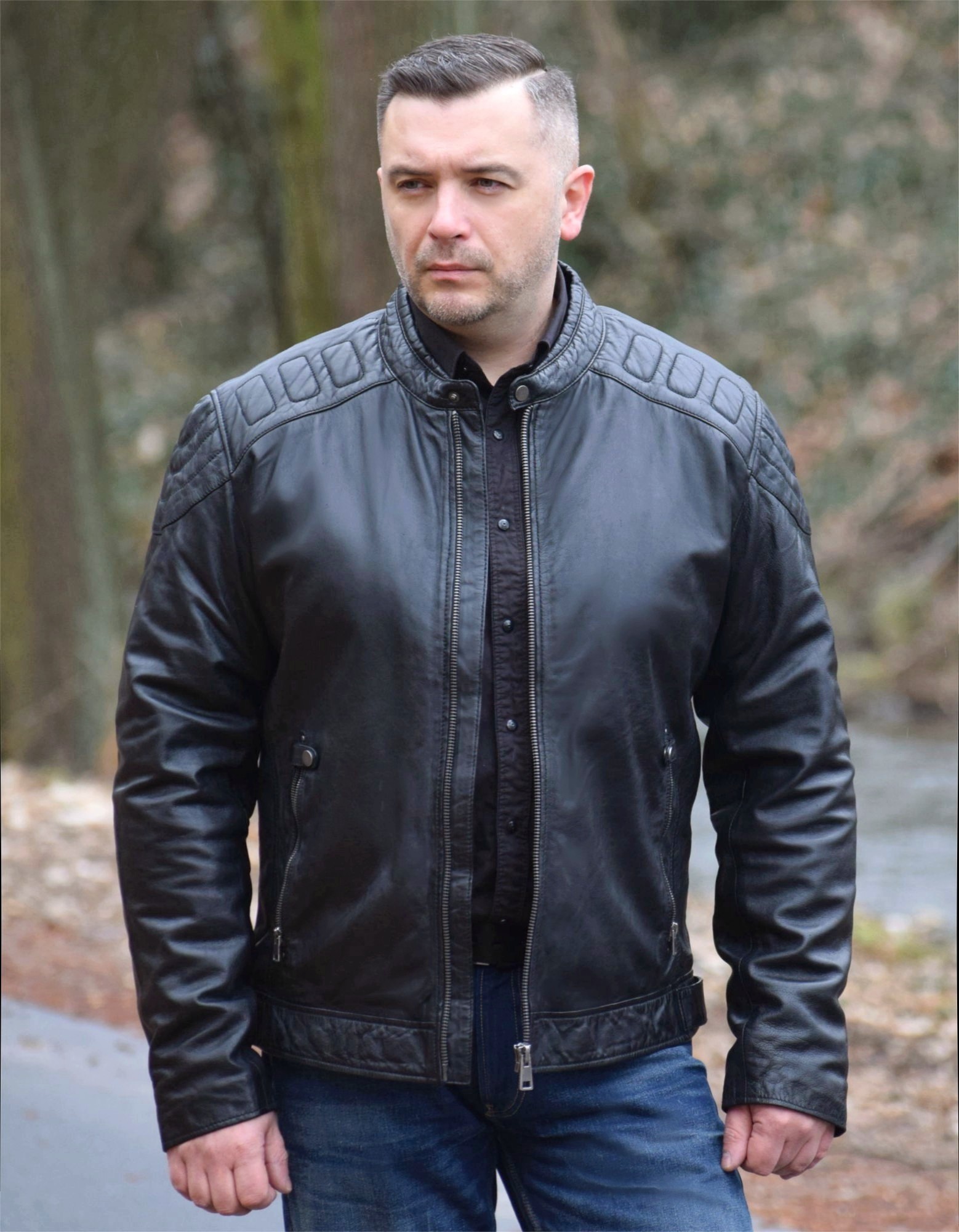 Hi Buxter Męska kurtka skórzana - Jace