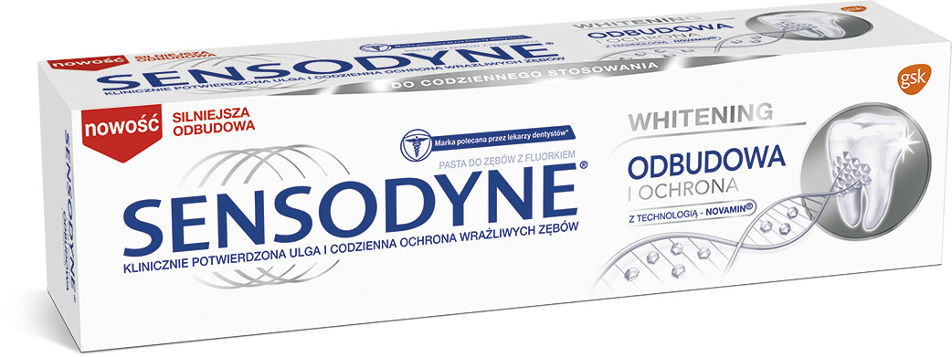 GlaxoSmithKline Odbudowa i Ochrona pasta do zębów Whitening 75ml 78687-uniw