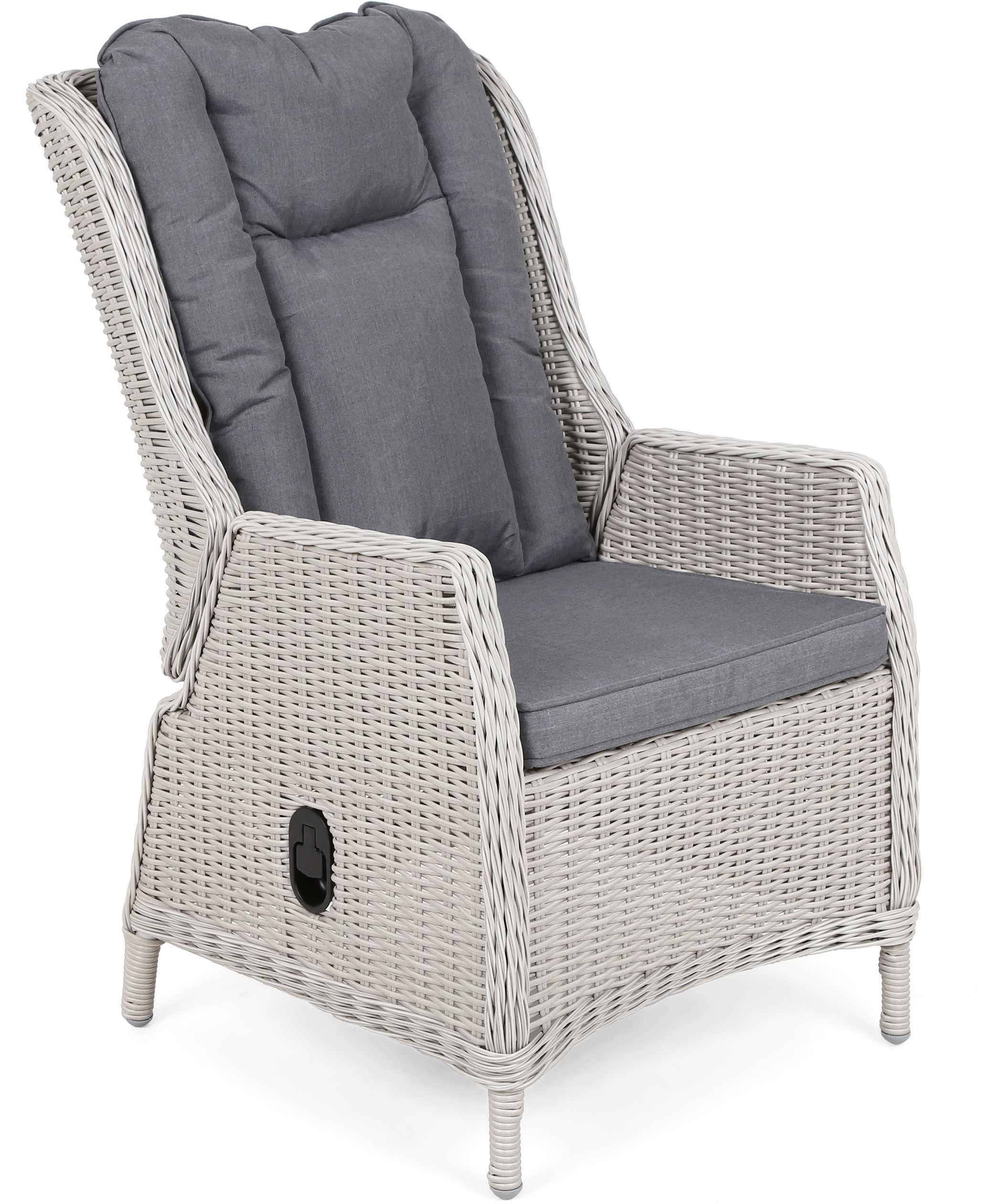 HOME & GARDEN Fotel technorattanowy Bristol Relax White / Grey 768245