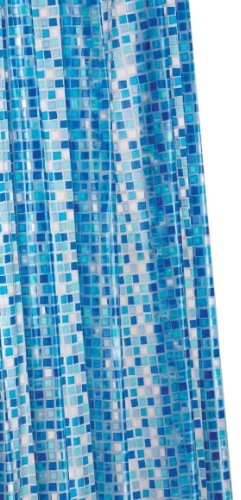 Croydex PCW zasłony prysznicowej Blue Mosaic AE543424